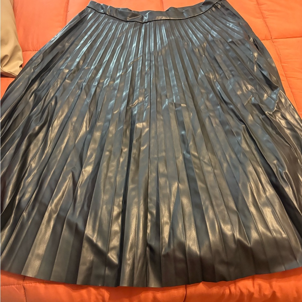 Scoop Elegant Black Pleated Skirt